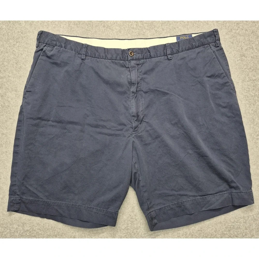Polo Ralph Lauren Shorts Mens 46 Stretch Classic Fit Blue Chino Flat Front